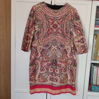 Vestido Estampado Manga Francesa