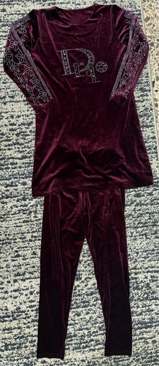 Pijama de dos piezas color morado