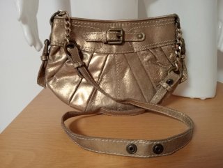 Bolso de Piel Massimo Dutti Dorado