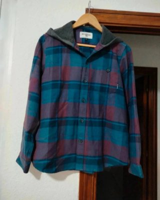 Sobrecamisa de cuadros con capucha Billabong