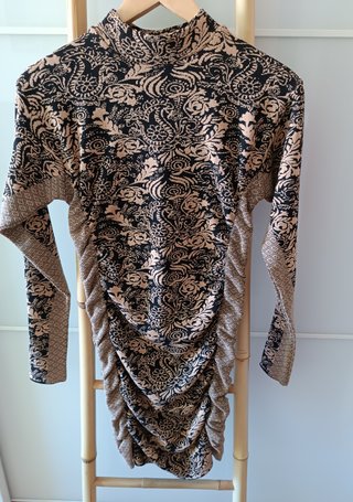 Vestido Manga Larga Estampado