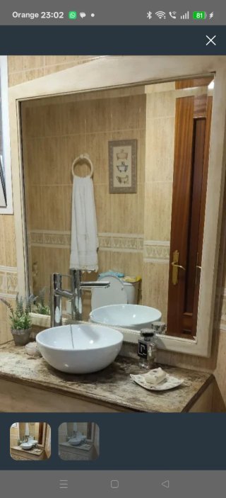 Espejo de Baño con Marco de Madera