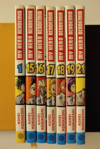 Tomos My Hero Academia 1, 15-19 y 21.