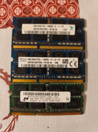 Lote de 3 Memorias RAM DDR3
