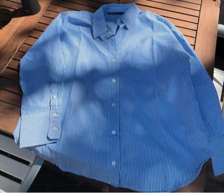 Camisa de rayas azules Zara