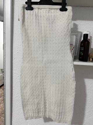 Vestido de punto beige