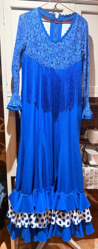 Traje de Flamenca Azul