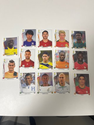 Lote de 13 Cromos Mundial Brasil 2014