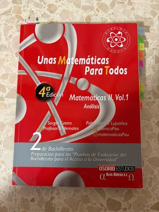 Libro “Unas Matemáticas Para Todos”
