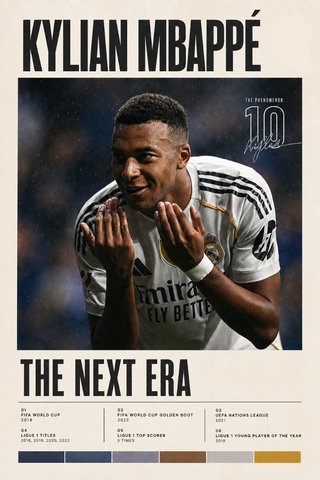 Cuadro Decorativo Kylian Mbappé