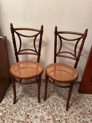 Lote 10 Sillas Antiguas Estilo Thonet