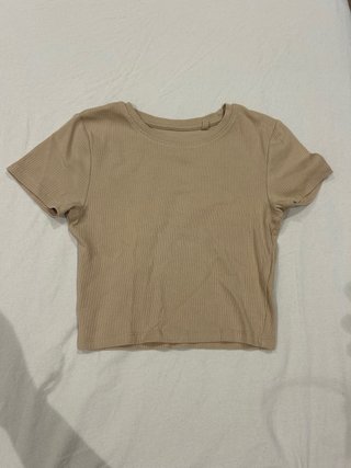 Camiseta de mujer beige
