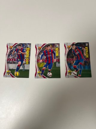 3 Cromos Megacracks 2015/16: Messi, Suárez, Neymar