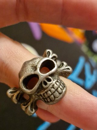 Anillo Calavera en Hierro Forjado 17mm