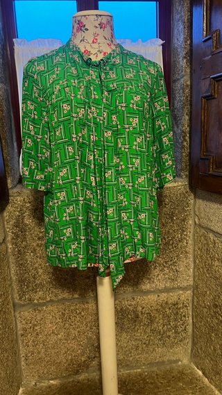 Blusón Verde Estampado