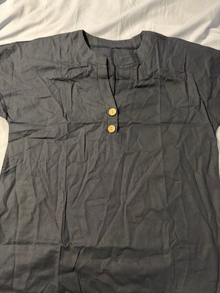 Camisa de lino negra