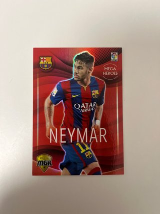 Cromo Neymar Mega Héroes 2015-16