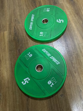 2 Discos de pesas Bumper Capital Sports 10kg