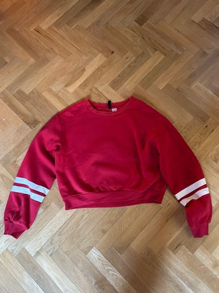 Sudadera corta roja