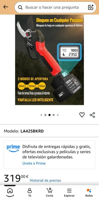 Tijeras de Podar Eléctricas Laecabv LA42SBKRD