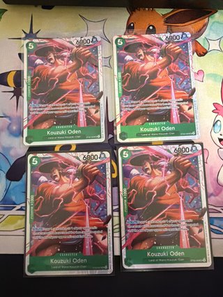 4 Cartas Kouzuki Oden - One Piece TCG