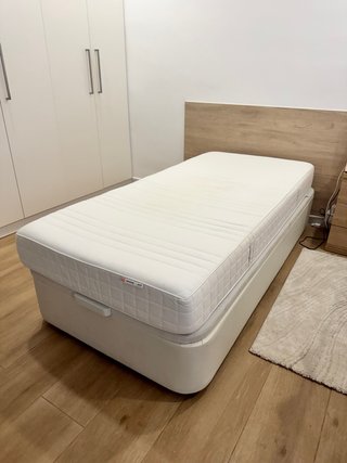 Cama canapé con colchón 90x190cm.