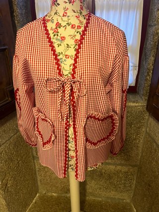 Chaqueta Vichy Roja y Blanca