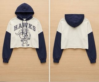 Sudadera corta con capucha