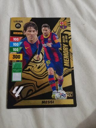 Carta Panini Adrenalyn XL Messi Balón de Oro