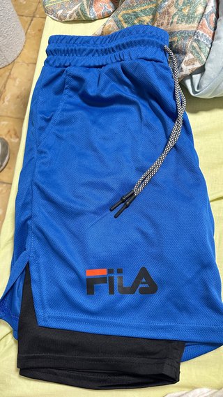 Pantalón corto Fila azul y negro