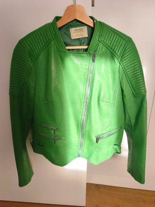 Chaqueta Biker Verde Zara