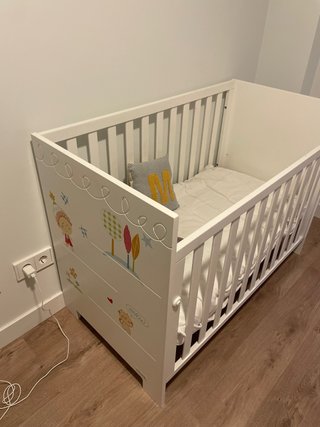 Cuna Micuna Blanca con Decoración Infantil