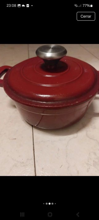 Olla de Hierro Pequeña Roja