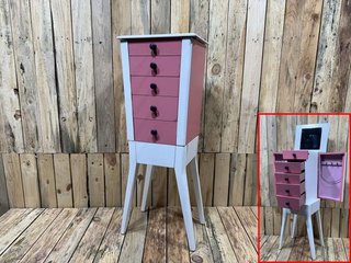 ARMARIO JOYERO ROSA 92x34x26cm