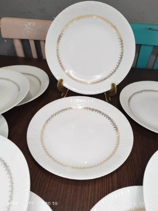 11 Platos Hondos Porcelana Francesa Vintage