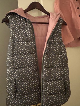 Chaleco Acolchado Estampado Reversible