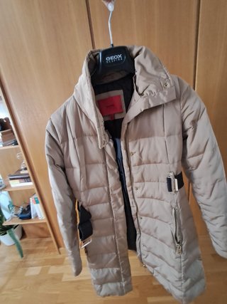 Abrigo Acolchado Beige Mango Talla S