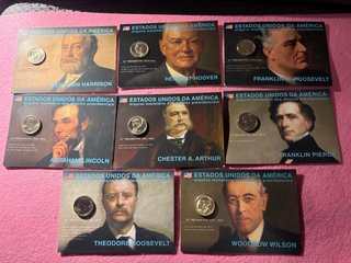 Lote 8 Monedas Presidentes EE.UU.
