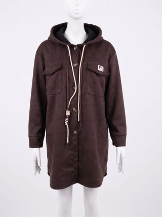 Sudadera marrón con capucha