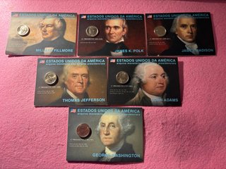 Lote 5 Monedas Presidentes EE.UU.