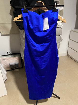 Vestido Ajustado Azul Eléctrico