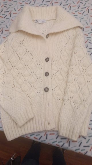 Jersey de punto Zara blanco