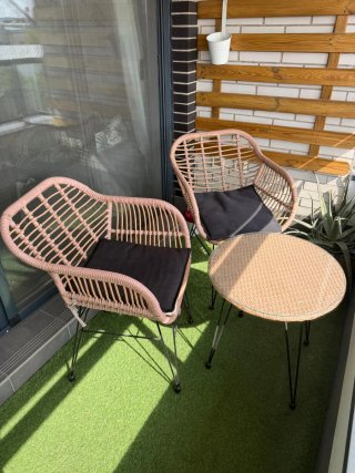 Conjunto Mesa y 2 Sillas de Terraza