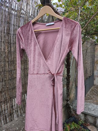 Vestido Terciopelo Mini Pull&Bear Talla S