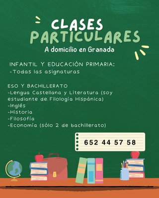 Ofrezco clases particulares en Granada