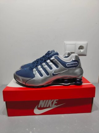 Zapatillas Nike Shox NZ Azul y Plateado