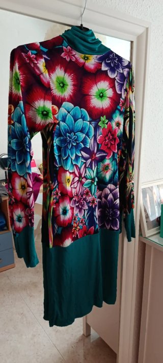 Vestido midi estampado de viscosa