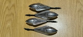plomos de pesca portugués de competición con aleta