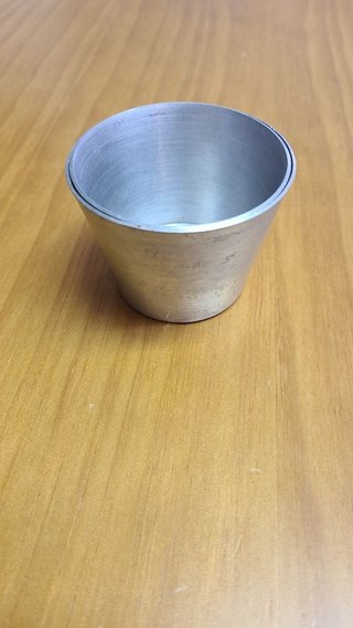 Pareja de vasos de chupito aluminio vintage