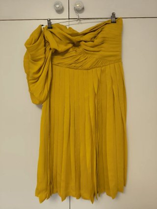Vestido Seda Amarillo Blair Waldorf
